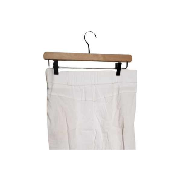 Elaine Kim White Wide Leg High Rise Pants Women’s Size Medium Pockets - Picture 4 of 8